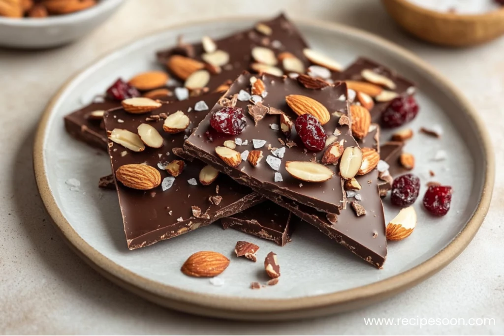 Lush Chocolate Almond Bark Recipe Image in 4K Lush Chocolate Almond Bark Recipe Image in 4K